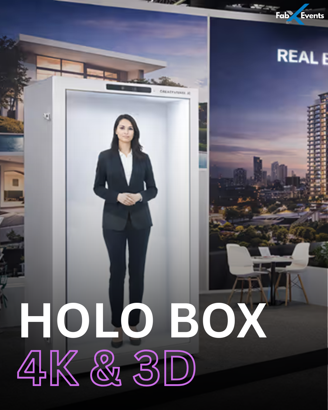 HoloBox 86” 4K Holographic Display by Fabx Events